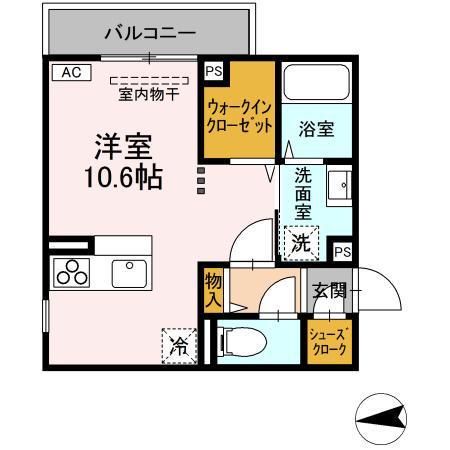 ロイヤルステージ横浜町(ワンルーム/2階)の間取り写真