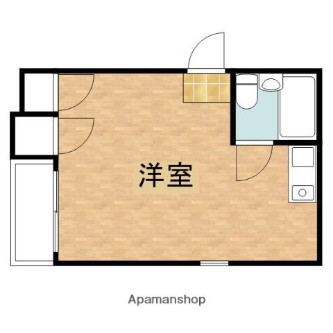 SOハイツ岡山(ワンルーム/3階)の間取り写真