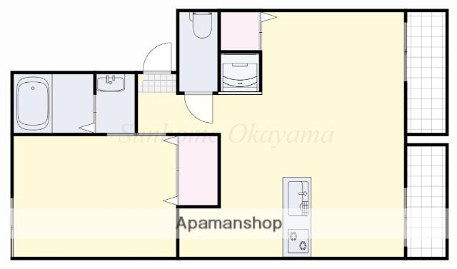 サンライフ湊(1LDK/2階)の間取り写真