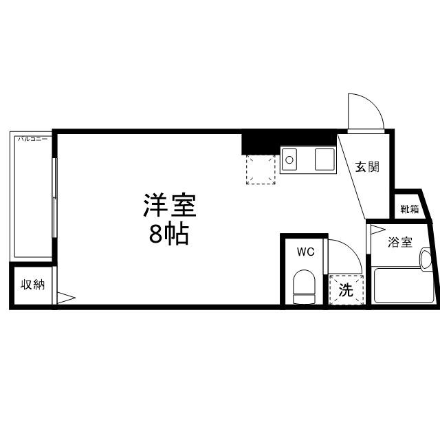 りひあハウス(ワンルーム/2階)の間取り写真