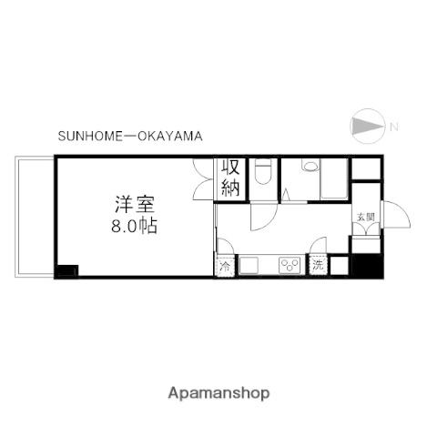 エスペランサ津島(1K/8階)の間取り写真