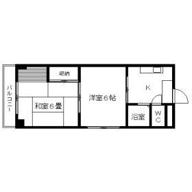 レジデンス春日町(2K/3階)の間取り写真