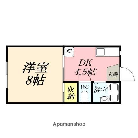 サンハイム野上(1DK/1階)の間取り写真