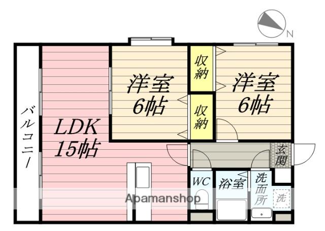 ハーネス(2LDK/2階)の間取り写真