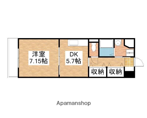 COCO中島田(1DK/7階)の間取り写真