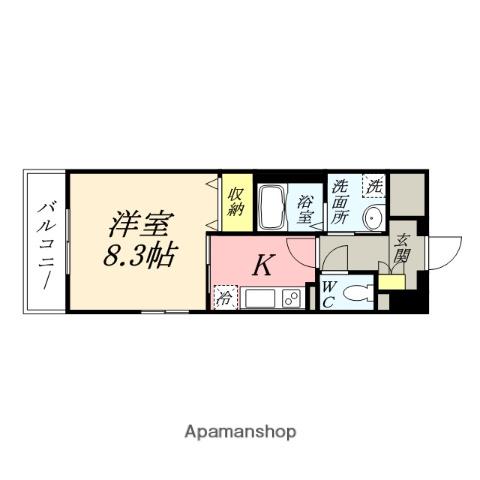 エスペランサ奥田(1K/2階)の間取り写真