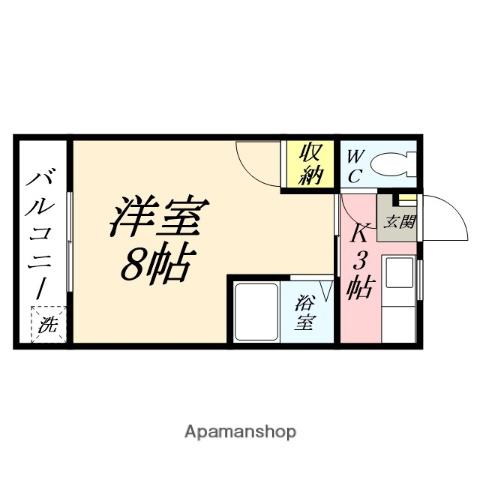 ラ・パルテール豊浜壱番館(1K/4階)の間取り写真