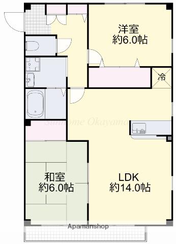 クレアメゾン3(2LDK/1階)の間取り写真