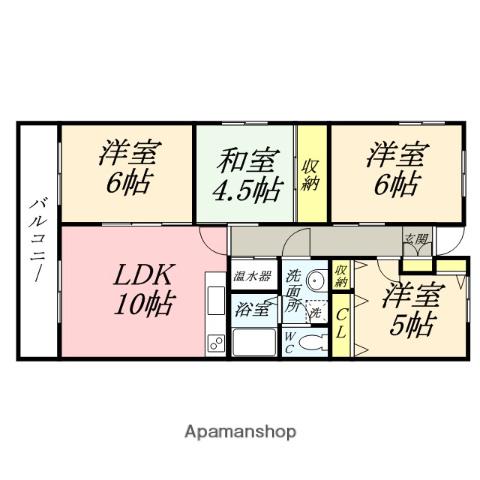 ミルフォード今S棟(4LDK/2階)の間取り写真