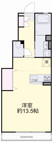 アネシスA(ワンルーム/1階)の間取り写真