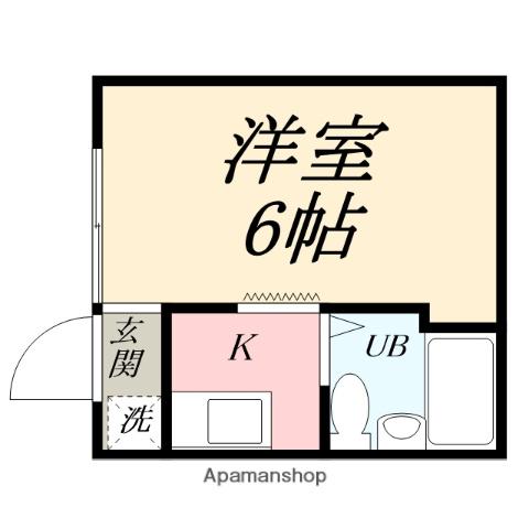 カサボニータ(ワンルーム/3階)の間取り写真