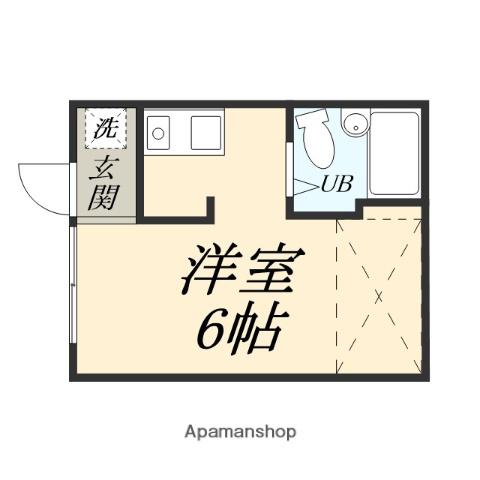 カサボニータ(ワンルーム/3階)の間取り写真