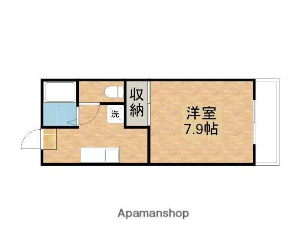 グランドソレーユ(1K/3階)の間取り写真