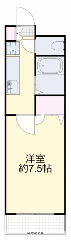 クラフト津島(1K/2階)の間取り写真