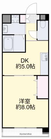 COCO学南町(1DK/1階)の間取り写真