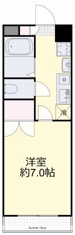 ツインズ土田B(1K/1階)の間取り写真