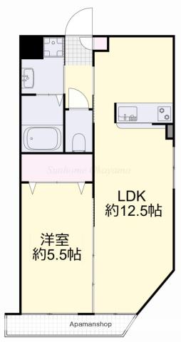 ヴィクトワール大供(1LDK/4階)の間取り写真