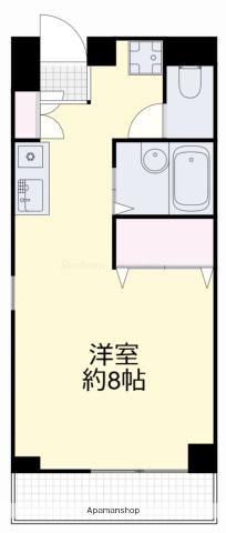 ハーモニービル(ワンルーム/3階)の間取り写真