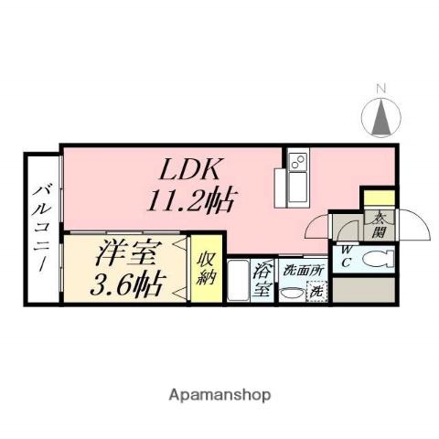 AXⅠS今(1LDK/3階)の間取り写真