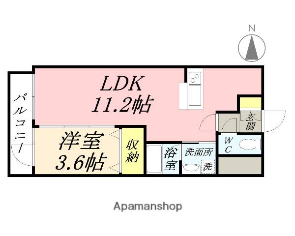 AXⅠS今(1LDK/6階)の間取り写真