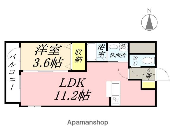 AXⅠS今(1LDK/4階)の間取り写真