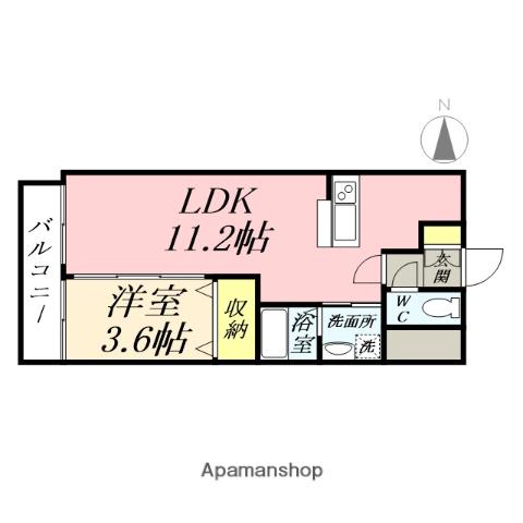 AXⅠS今(1LDK/10階)の間取り写真
