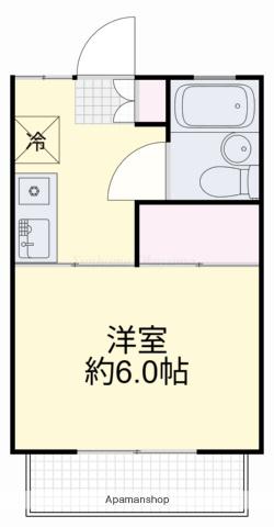 アルファ清心町(1K/2階)の間取り写真
