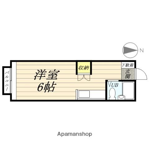 コーポひたち(1K/2階)の間取り写真