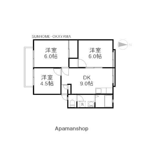 グレースシャトル本町A棟(3DK/1階)の間取り写真