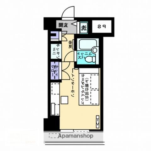 アルファコンフォート岡山(ワンルーム/8階)の間取り写真