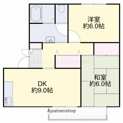 フレマリール洲崎(2DK/1階)の間取り写真