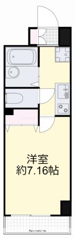 ジュネス医大東(1K/4階)の間取り写真