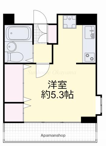 ジュネス医大東(1K/6階)の間取り写真