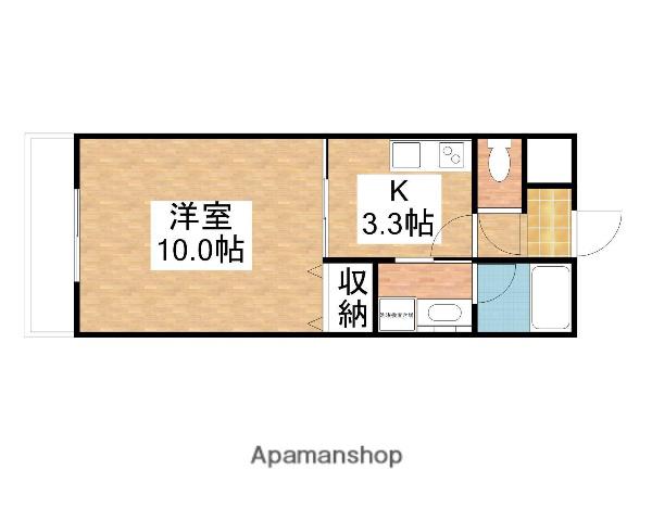 アンビエント大元南(1K/3階)の間取り写真