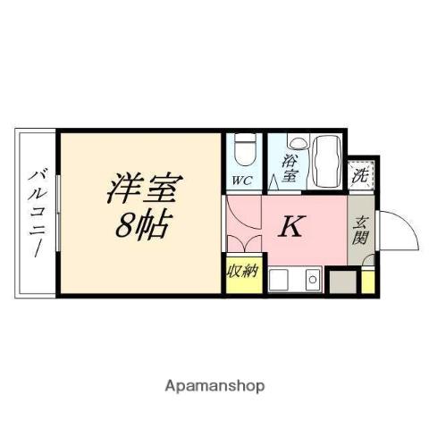 サンライト津島Ⅰ(1K/2階)の間取り写真