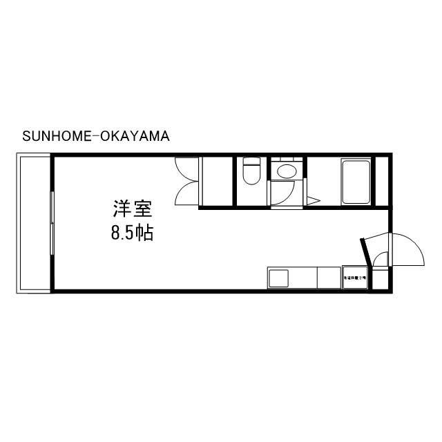 ブランニュータウン(1K/3階)の間取り写真