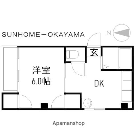 Tコーポ(1DK/3階)の間取り写真