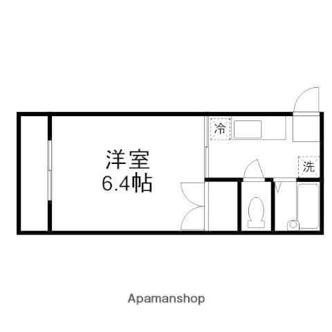 コーポパロス(1K/2階)の間取り写真