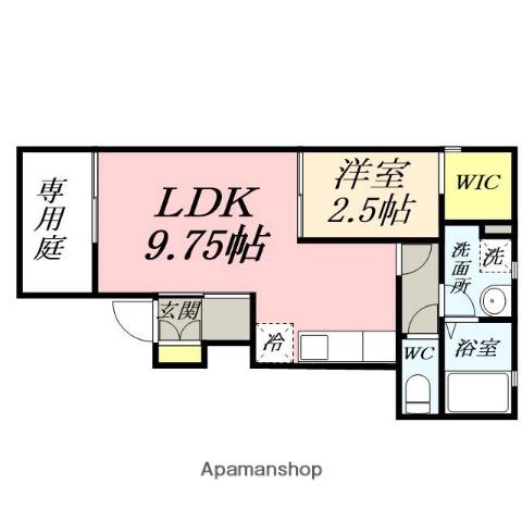 ボア・ラヴィーヌ E棟(1LDK/1階)の間取り写真