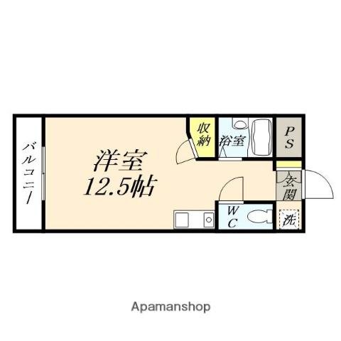 ウエスティンパレス(1K/3階)の間取り写真