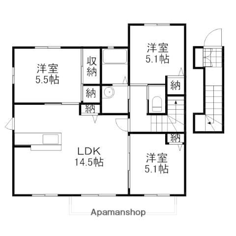 コンソラーレ・アイリス弐番館(3LDK/2階)の間取り写真