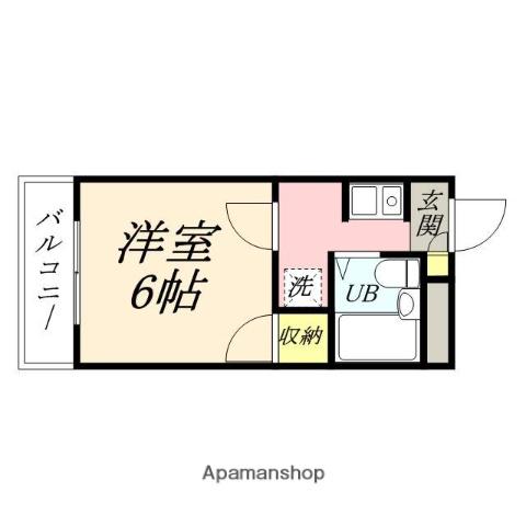 ルポール今(1K/3階)の間取り写真