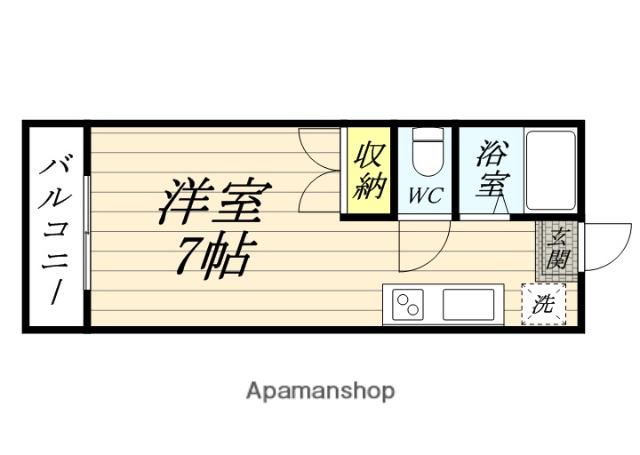 エステートピア平井N棟(ワンルーム/2階)の間取り写真