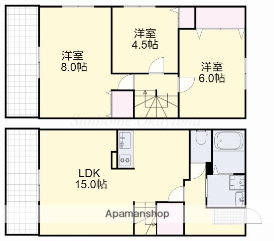ＭＥＺＯＮ　ＯＫＡＺＡＫＩ(3LDK)の間取り写真