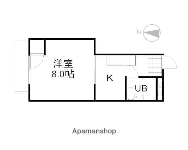 サンコーポ医大(1K/4階)の間取り写真