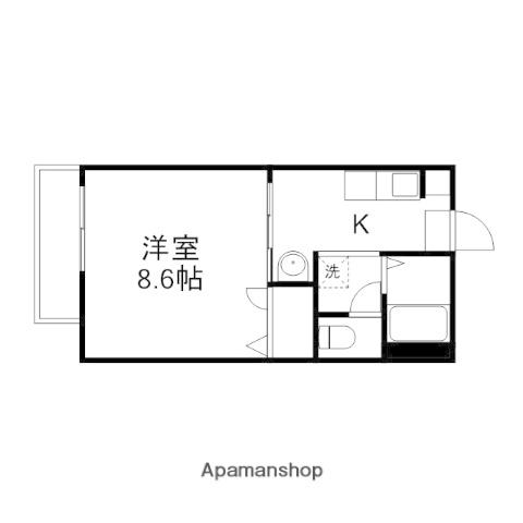 アヴェニールⅠ(1K/1階)の間取り写真