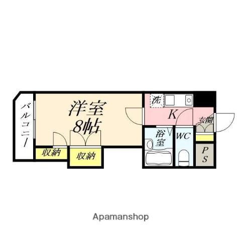 ロジェ芳泉(1K/2階)の間取り写真