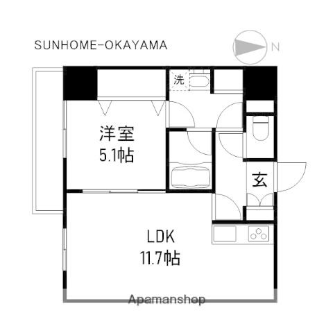 OWLSTYLE KANDACHO(1LDK/7階)の間取り写真