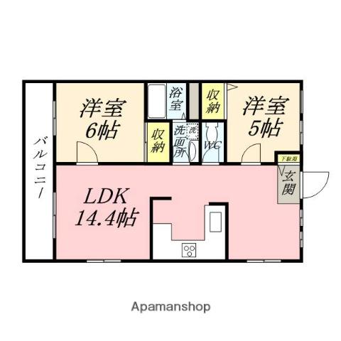 メープルテラス壱番館(2LDK/3階)の間取り写真
