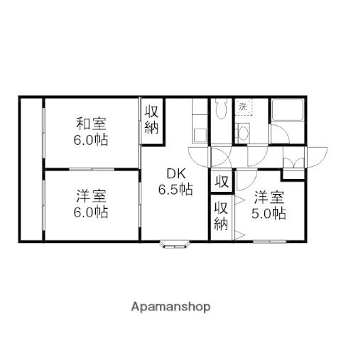 カーサ21(3DK/2階)の間取り写真